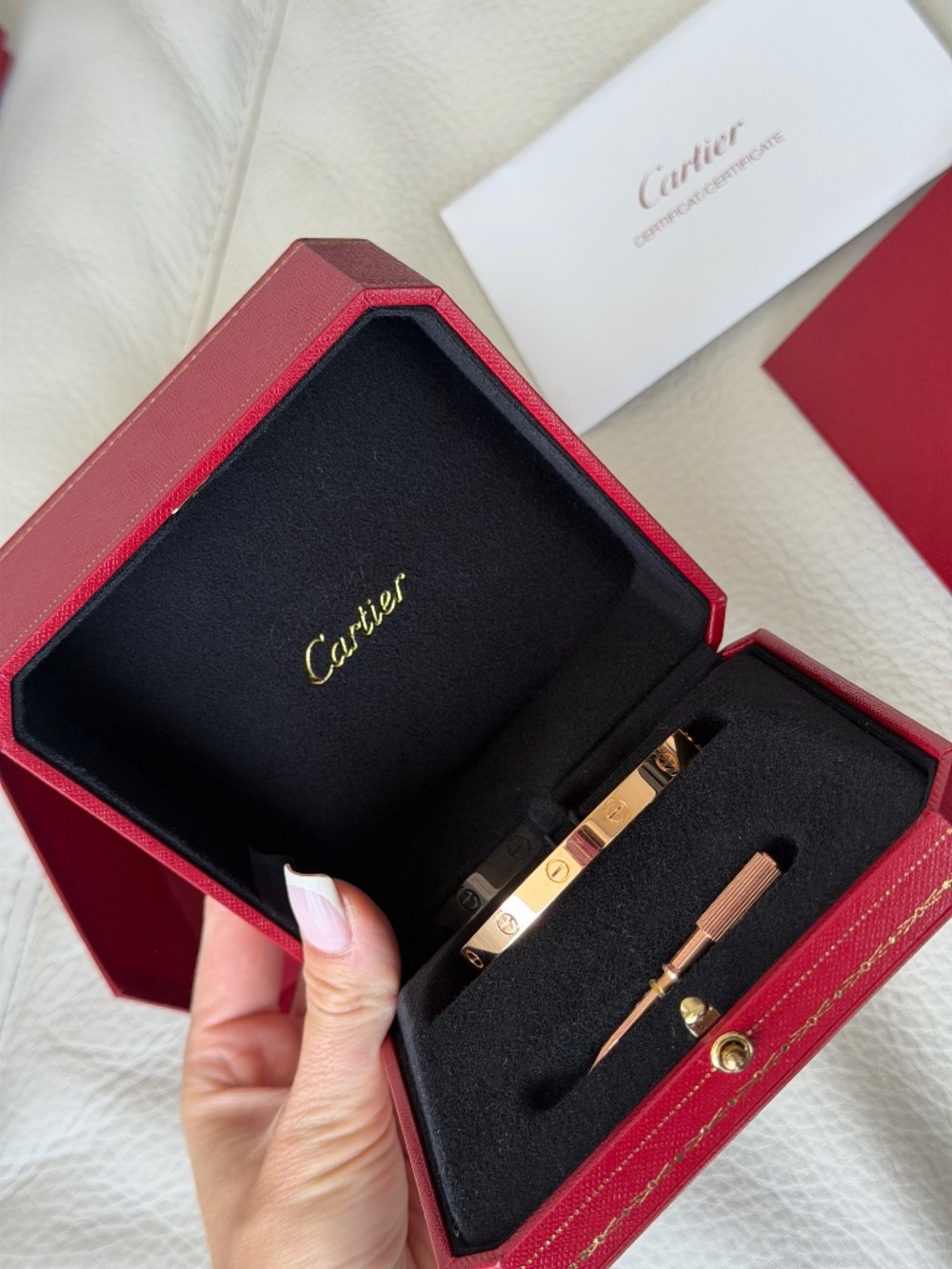 Cartier LOVE Bracelet – Classic Model – 18K Rose/Pink Gold – Size 17